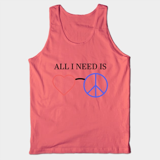 Love and Peace Tank Top by davidisnoartist